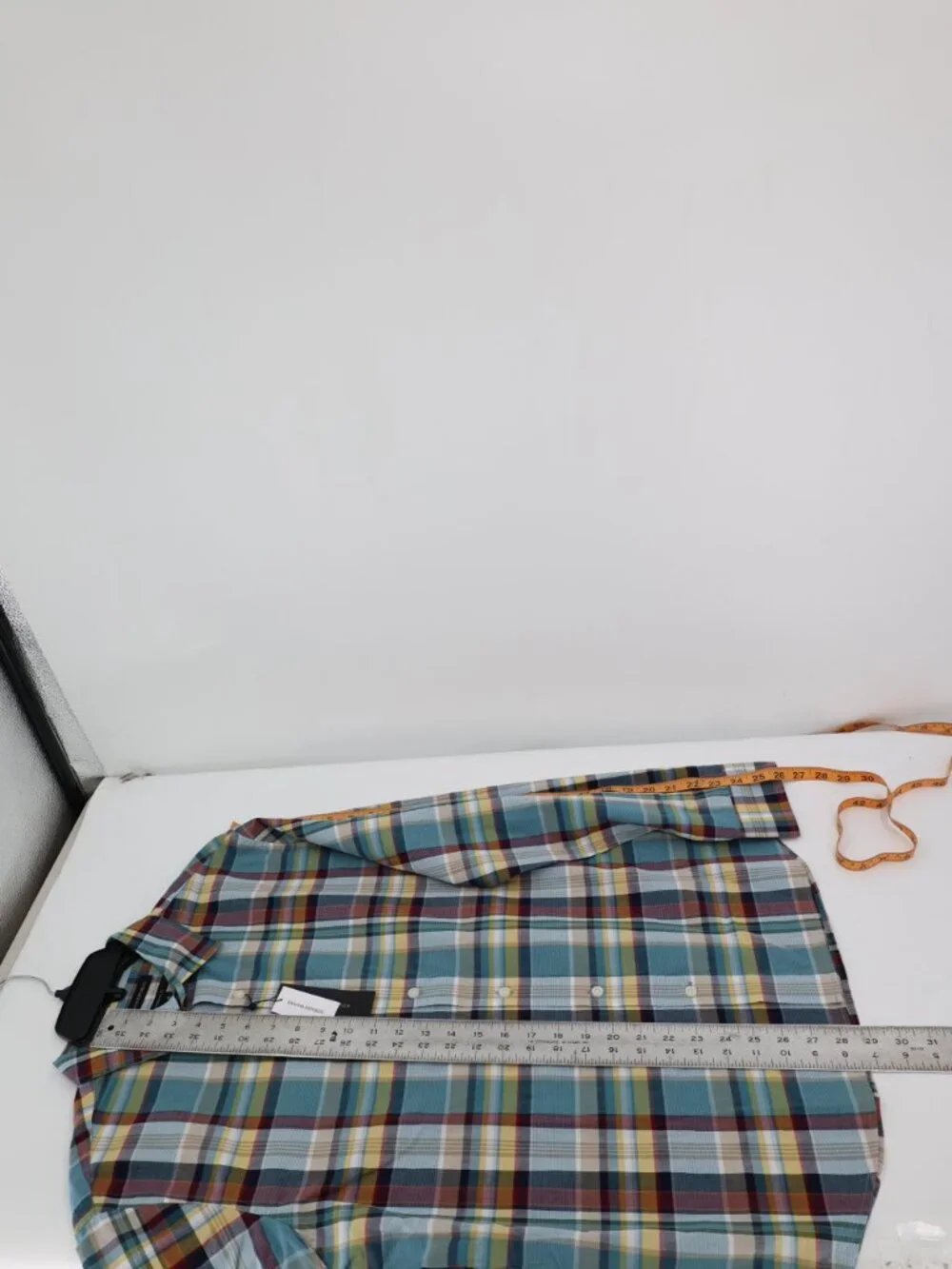 NWT Banana Republic Shirt Mens Medium Button Up Plaid Cotton Standard Fit casual